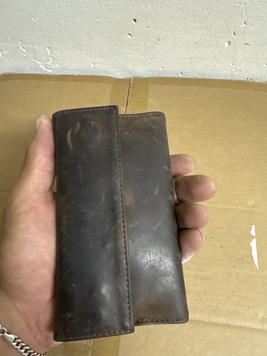 Portafogli: Comarr Tobacco Pouch Wallet Brown Leather Used – Usato da Riehen venduto da Top-Quality 6