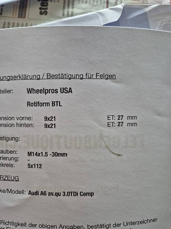 Pneumatici & Ruote complete: 1 Satz Rotiform BTL Audi A6 4g  – Usato da Riedt b. Erlen venduto da dei_fbx9 3