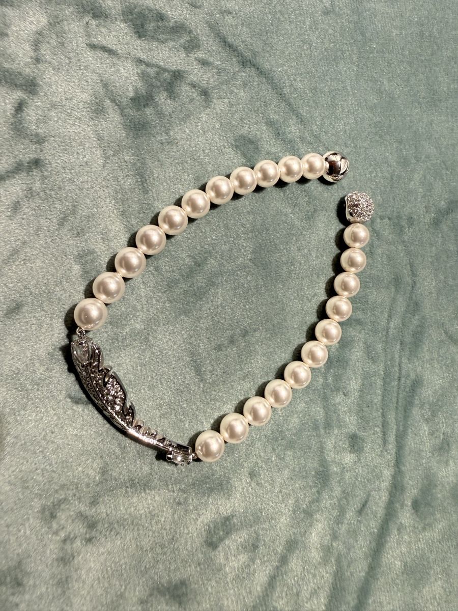 Swarovski Bracciali & Braccialetti: Swarovski Perlen/Feder Armband – Nuovo (secondo la descrizione) da Wildberg venduto da TradeMe 5