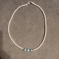 Handgemachte Halskette mit Aquamarin