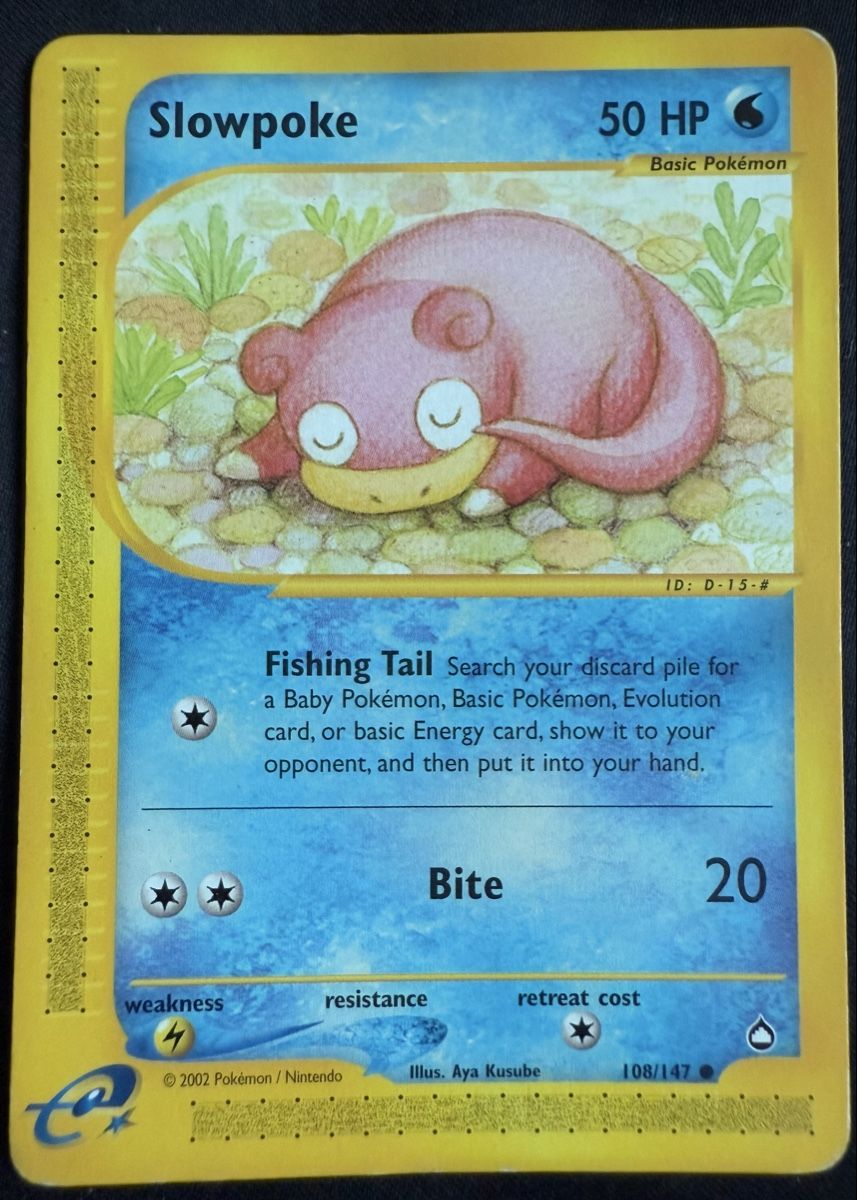Pokémon Sammelbilder & Trading cards: Slowpoke Pokemon Aquapolis - 108/147 – Gebraucht aus Winterthur von SiddyPokemon