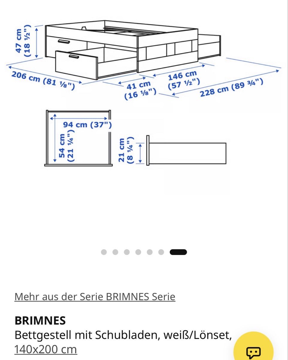 Ikea Betten: IKEA Bett BRIMNES – Gebraucht aus Rickenbach SZ von mar_np8d 1
