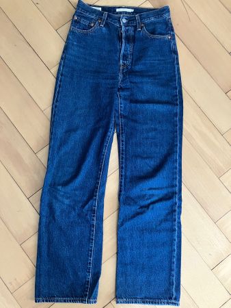 LEVI's Ribcage straight Jeans dunkelblau W26 L31