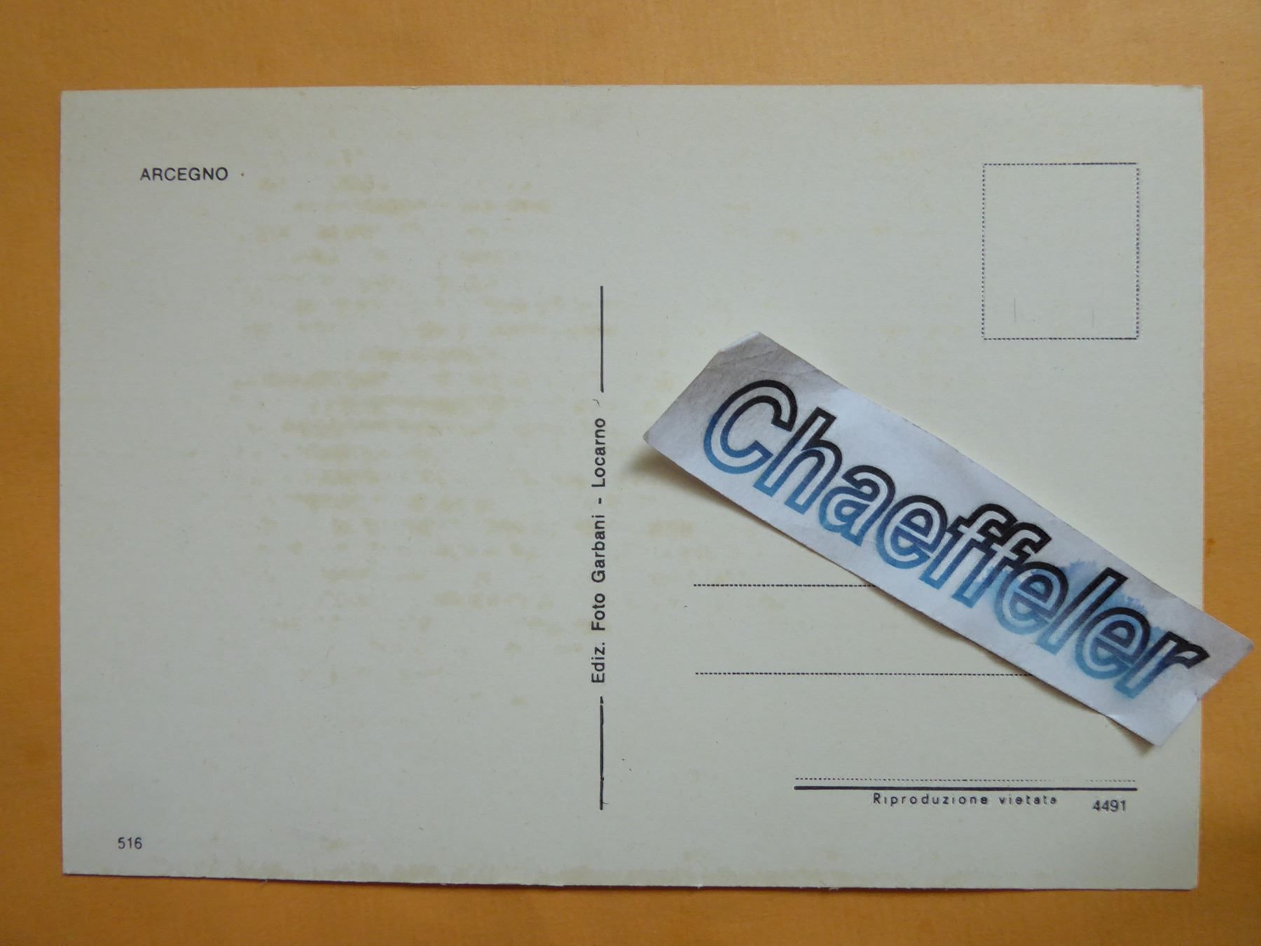 Cartes postales: Arcegano – Neuf (Voir description) à Zürich par Chaeffeler 1