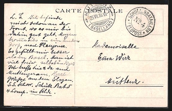 Cartoline postali: Charmoille, Gesamtansicht von einer Wies – Usato da Berlin venduto da bartko-reher 1