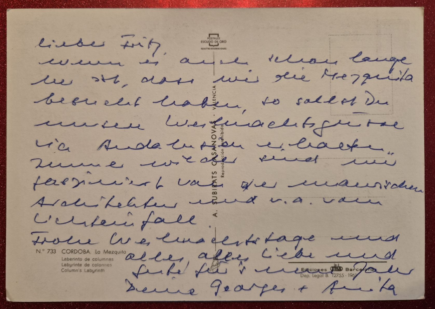 Cartoline postali: Cordoba, Mezquita, Column's Labyrinth Spanien – Usato da Melchnau venduto da Arthurius 1