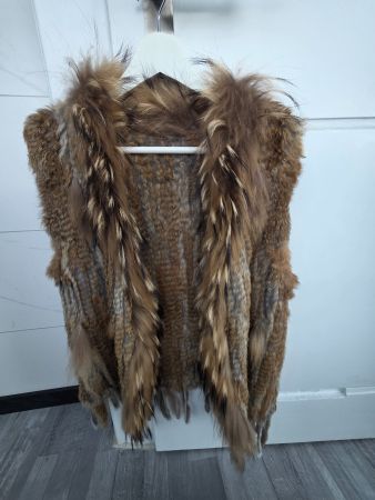 Pelzweste Kaninchen braun (one size)