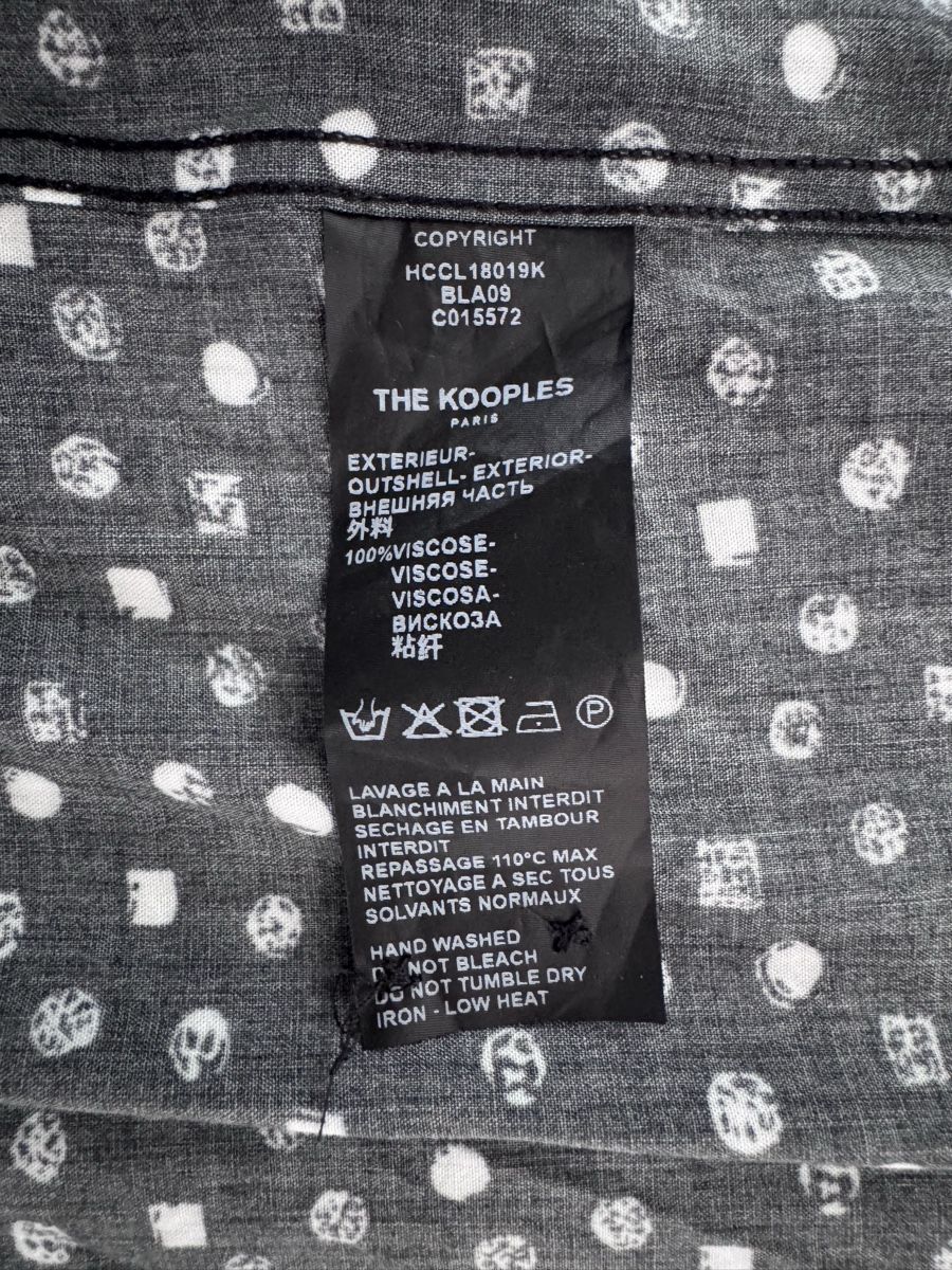 Camicie: The Kooples Paris Bluse schwarz Print Gr. M – Usato da Winterthur venduto da Nadine81 4