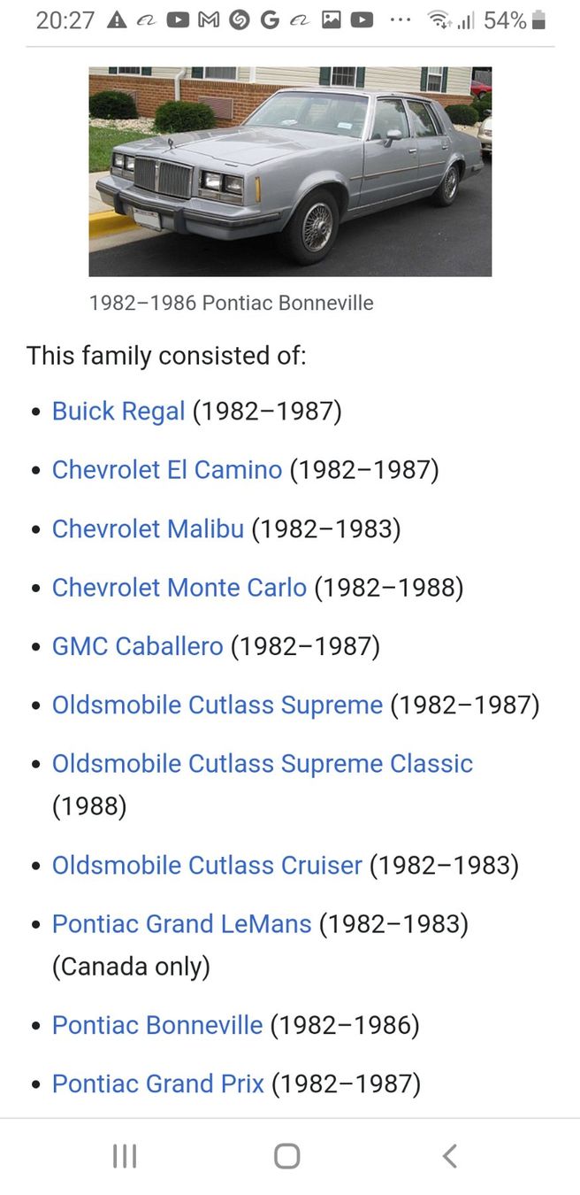 GM Tutti pezzi di ricambio auto: Federung Chevrolet G Body 1982 - 1987 – Nuovo (secondo la descrizione) da Siselen BE venduto da saradiva2015 6