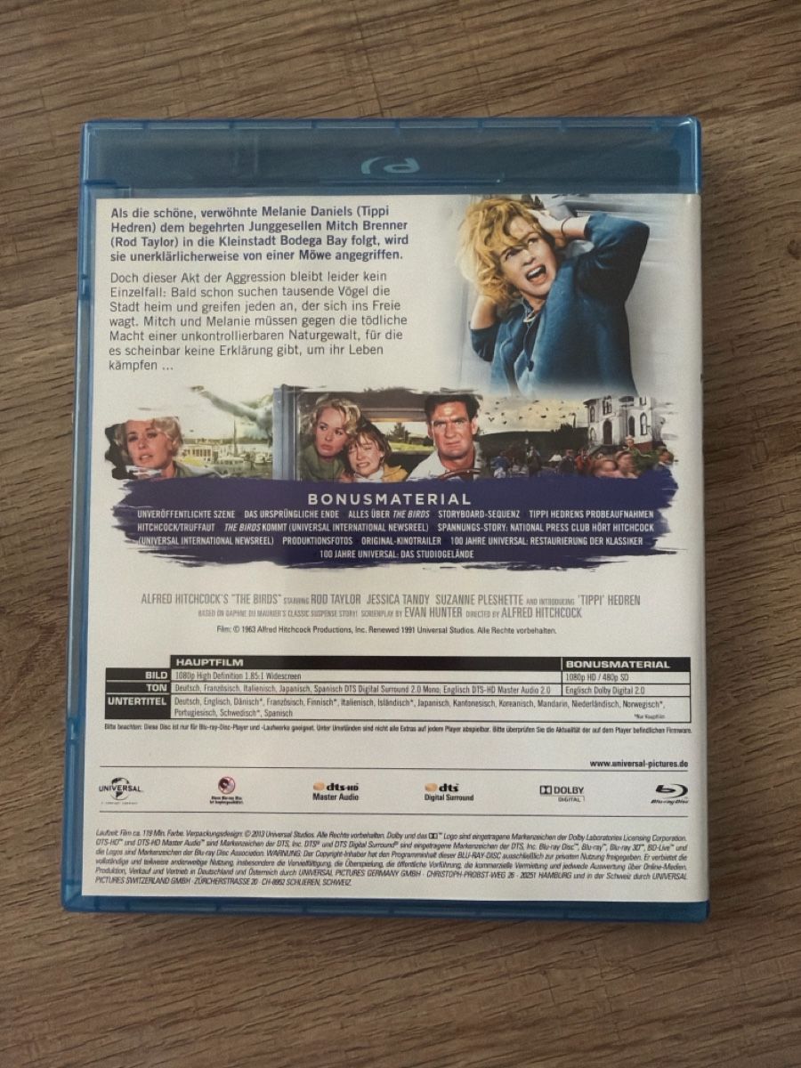 Tutti i DVDs: Die Vögel (1963) BluRay – Usato da Hagendorn venduto da masterchieff 1