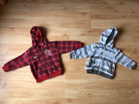 Lot de 2 sweats à capuche garçon, taille 98/104