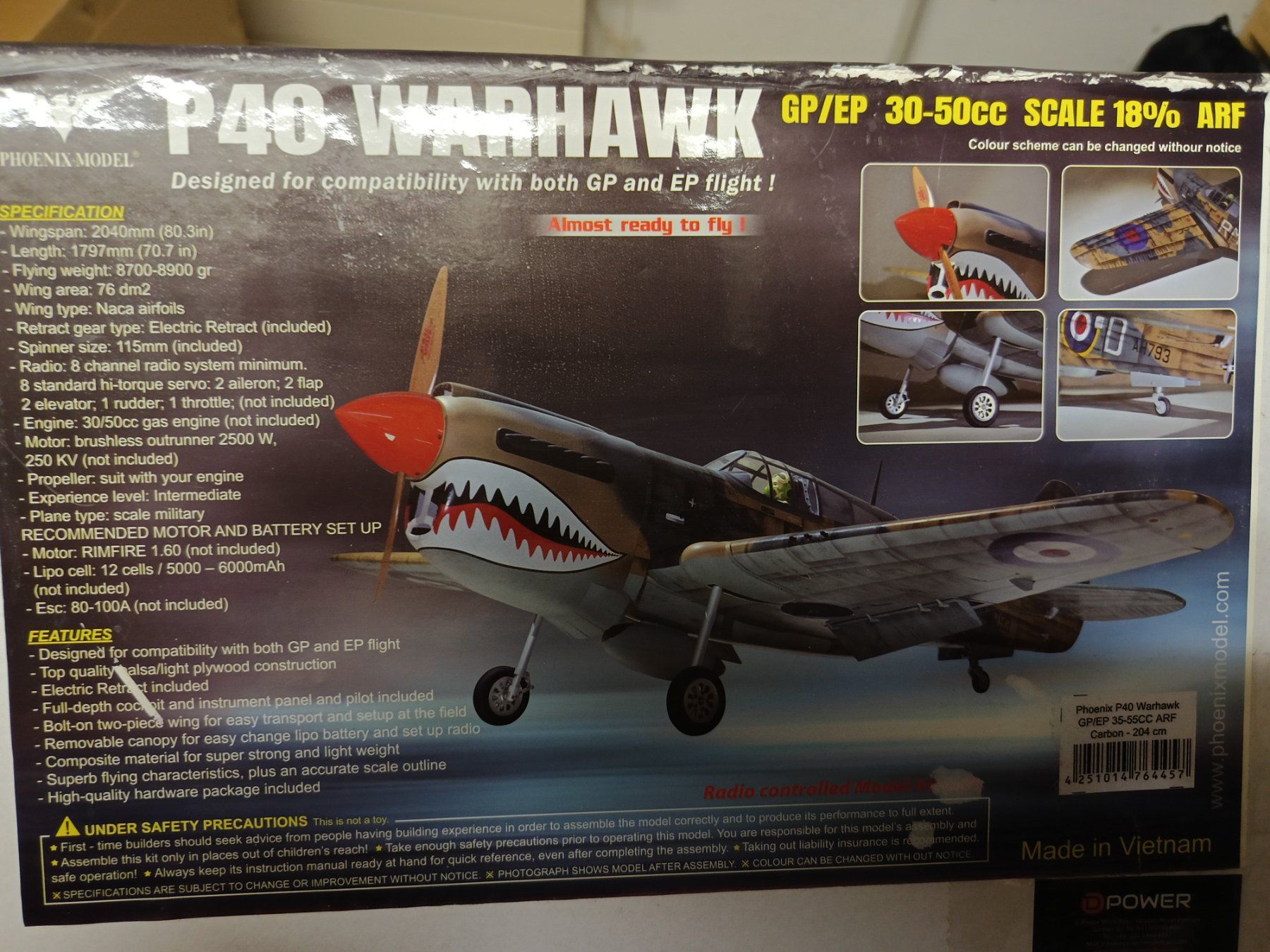 RC Modellbau: P40 warhawk  Neigelnagel Neu – Neu und originalverpackt aus Uznach von Rzeljko 8