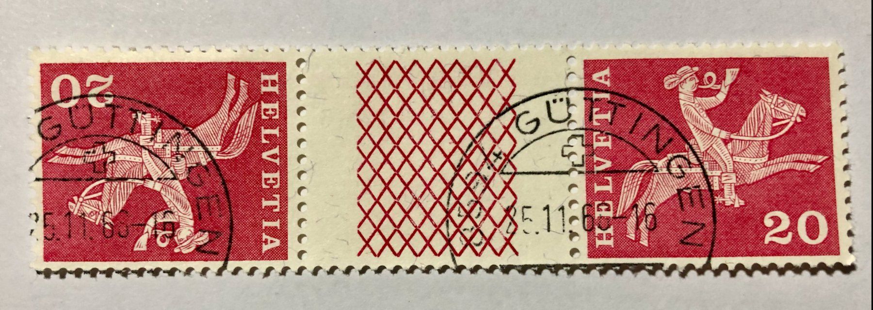 Tutti i francobolli: Nr.S 65 Postreiter GESTEMPELT 1960   – Usato da Aarau venduto da Billa007