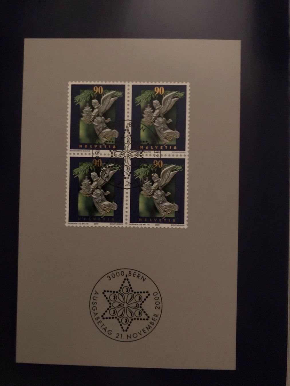 Tutti i francobolli: FDC PTT Weihnachtskarte 2000,  Bern 21. November 2000 – Nuovo (secondo la descrizione) da Landquart venduto da interesse63 2