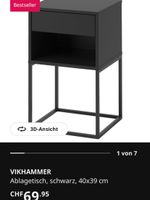 VIKHAMMER Ablagetisch schwarz 40x39 cm gebraucht