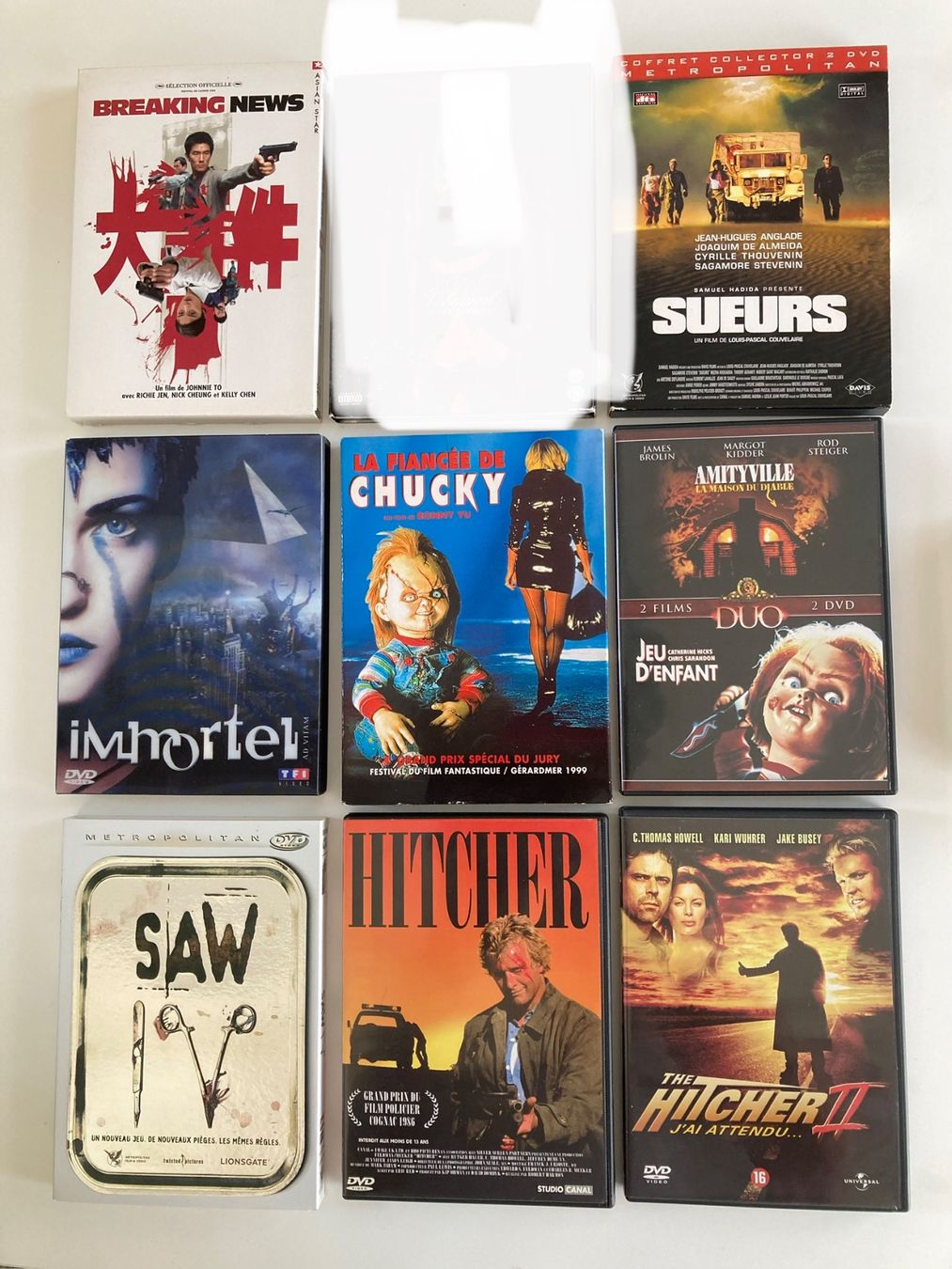 Tutti i DVDs: Lot de 8 films DVD occasion – Usato da Bassecourt venduto da CALUMET-X 1