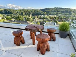 Magnifique table avec chaise en bois massif 