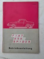 Betriebsanleitung Fiat 850 Spider, von 1968, sehr schön