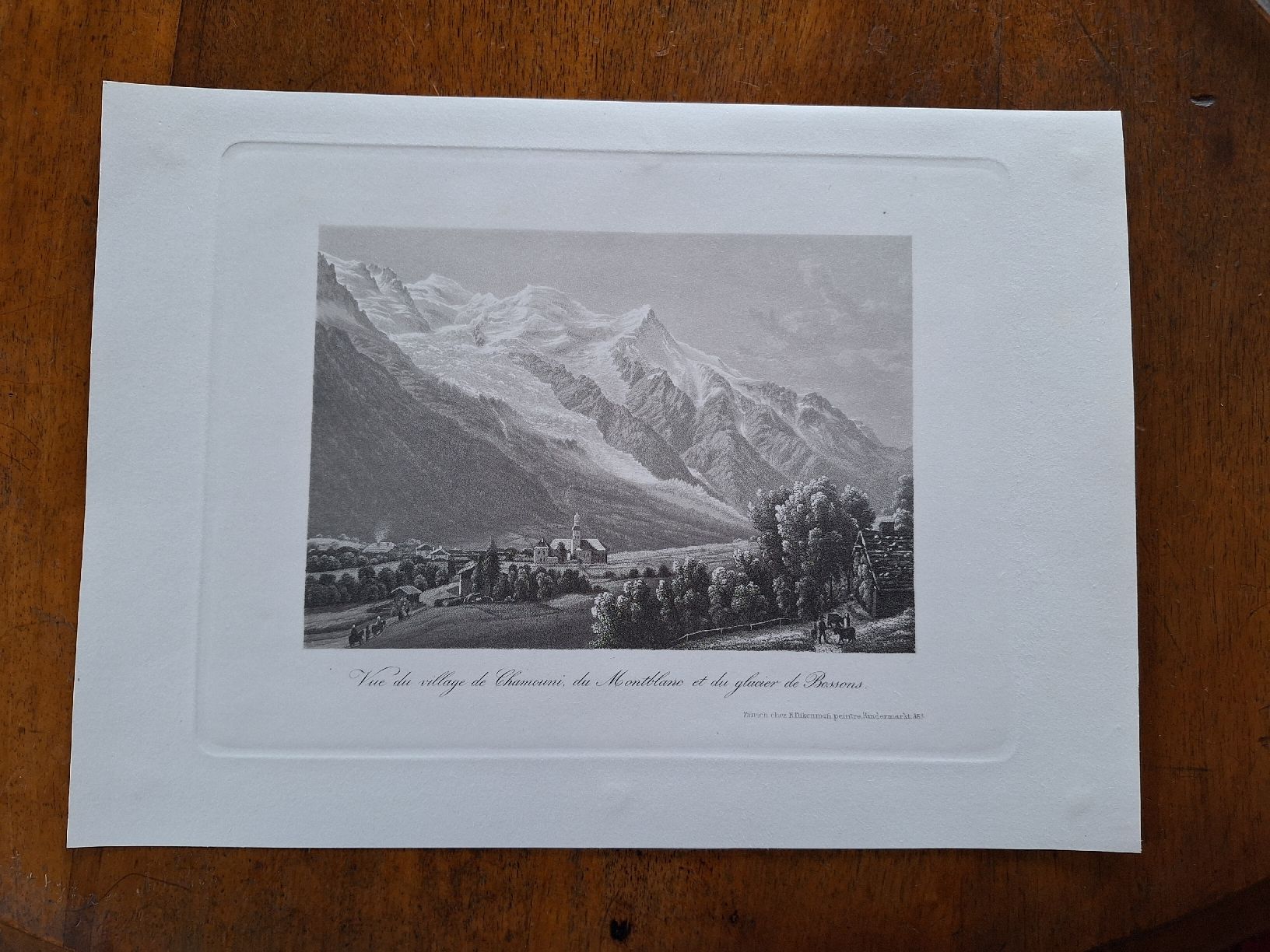 Incisioni: CHAMOUNI  MONTBLANC. GLACIER DE BOSSON – Usato da Bevaix venduto da bohrap 1