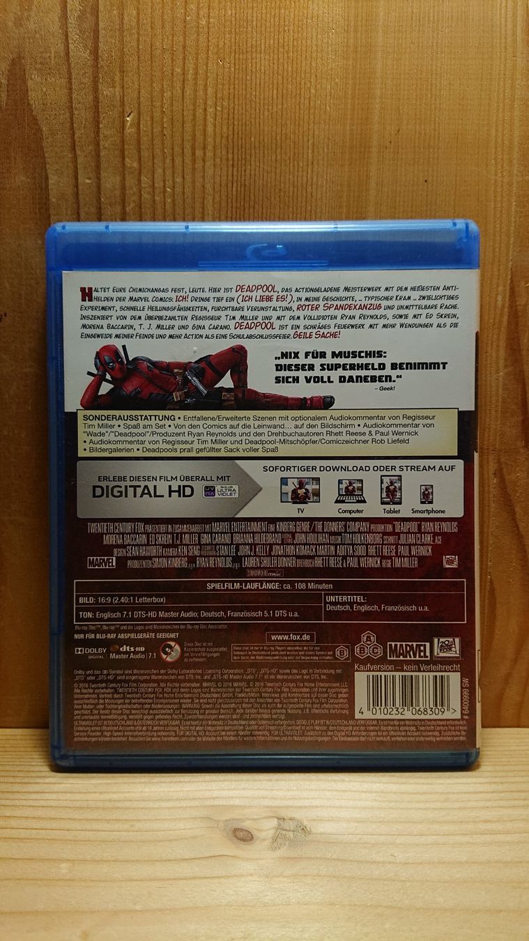 Alle DVDs: DEADPOOL 1 und 2 auf Blu-Ray mit Ryan Reynolds – Gebraucht aus Wilderswil von Exebub 2