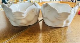 2 Keramikschalen weiss P 15 Modele Depose guter Zustand