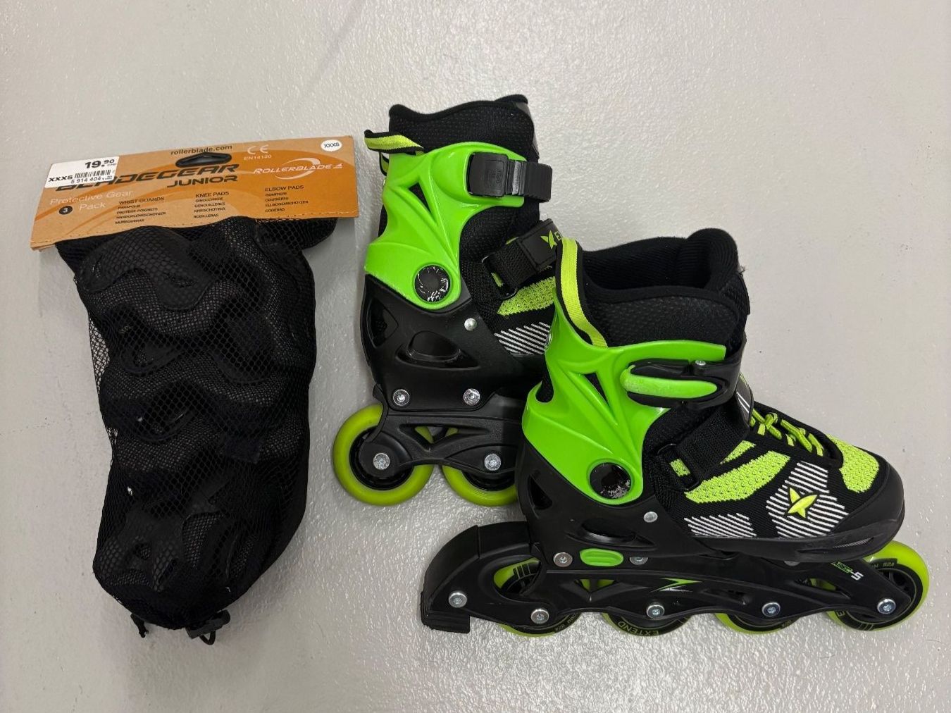 Patins à roul. & inline: Inline Skates Kinder mit Protektoren-Set – D'occasion à Hettlingen par harley4ever