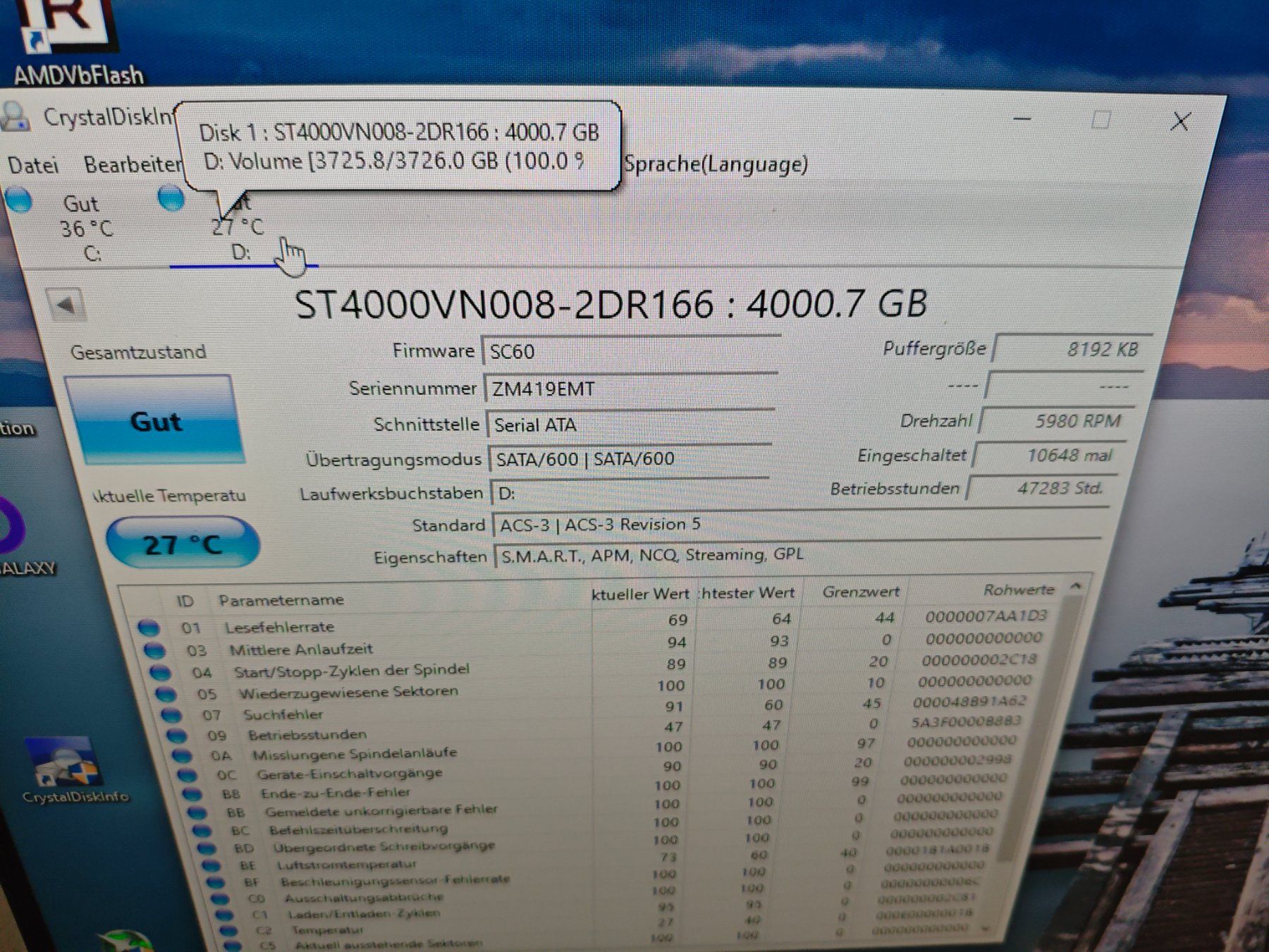 Seagate Harddisks: Seagate IronWolf 4TB ST4000VN008 – Gebraucht aus Dübendorf von tho_v2cs 2
