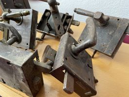 Antike Türschlösser, 7 Stück teilweise Fehlt Schlüssel