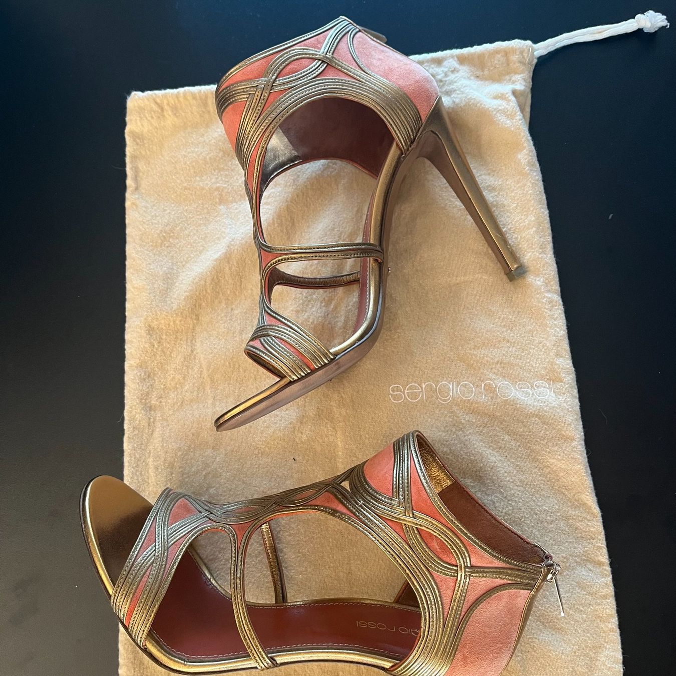 Sergio Rossi Scarpe da donna: Sergio Rossi Sandaletten mit Stiletto-Absatz – Nuovo (secondo la descrizione) da Uster venduto da Antiquaspar