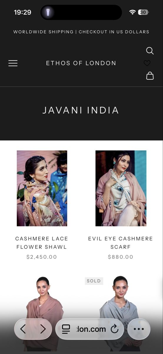 Foulard & Sciarpe: Écharpe en cachemire Janavi Joelle Flora – Nuovo e nell'imballaggio originale da Genève venduto da ati_tj8f 4