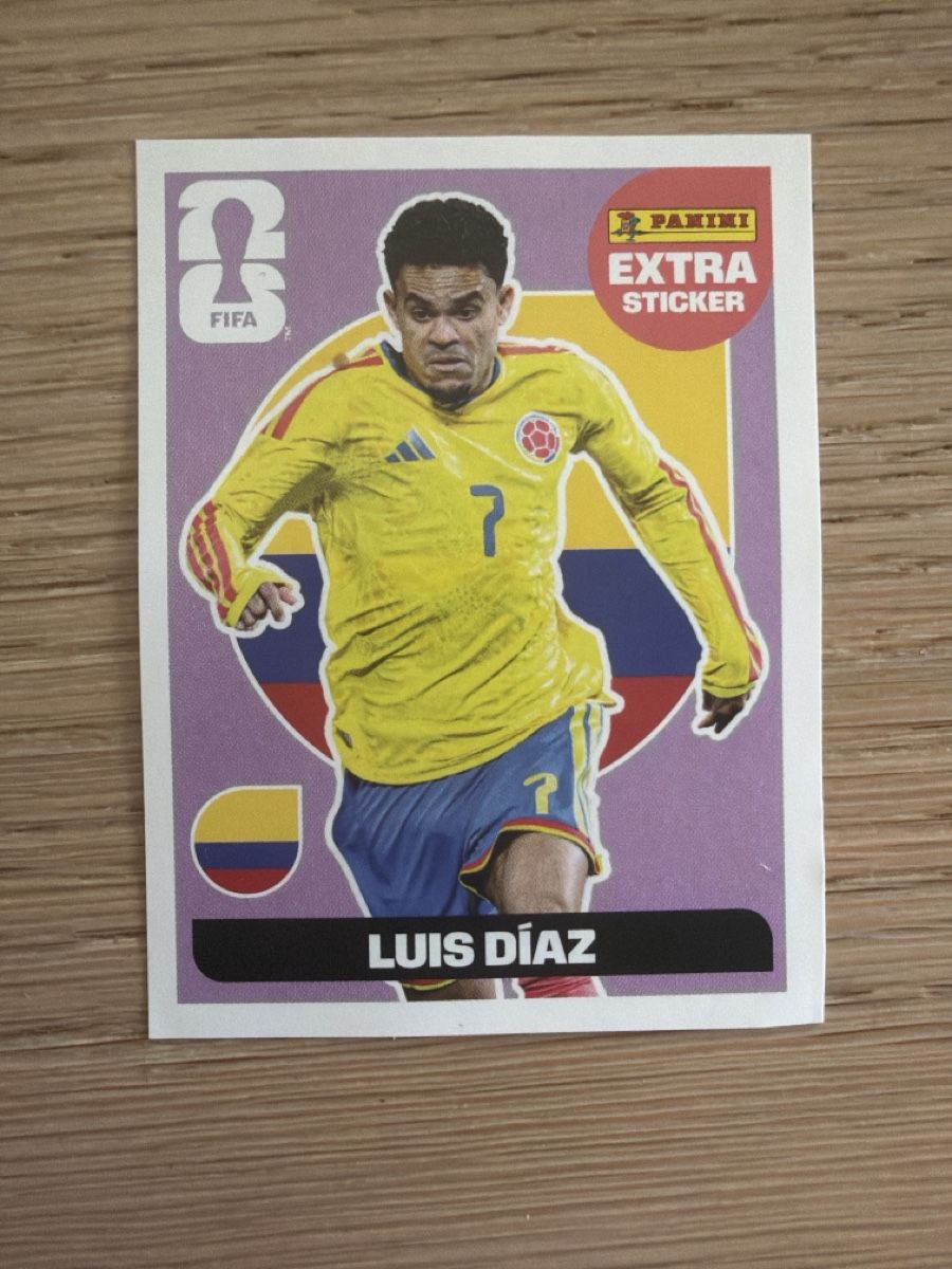 Panini Carte collezionabili: Luis Diaz Extra Sticker Version WM 2026 – Nuovo e nell'imballaggio originale da Obfelden venduto da Silverstars