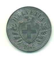 Schweiz Suisse 2 Rappen 1942