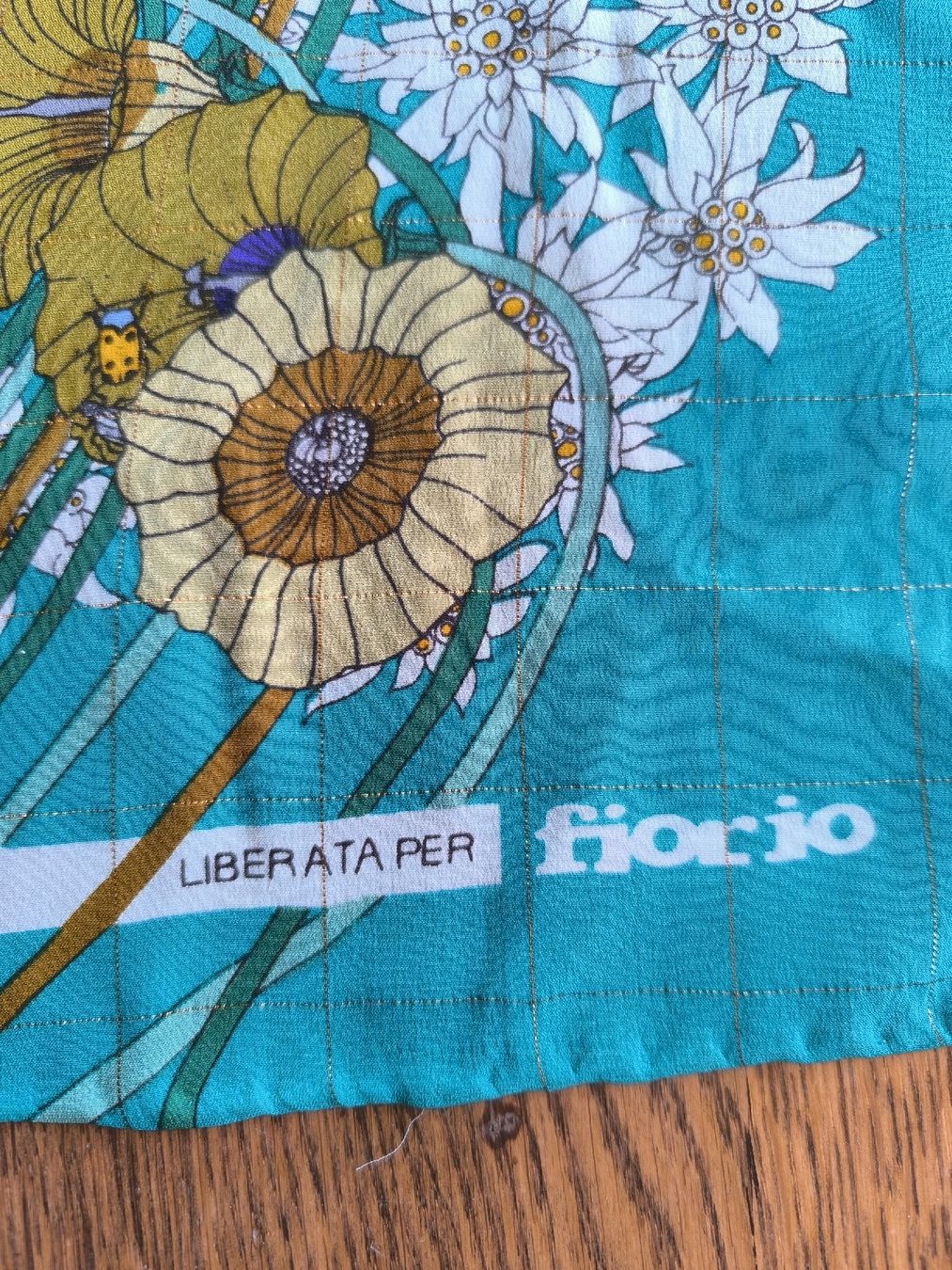 Foulard & Sciarpe: Seidenschal türkis mit Blumen – Nuovo (secondo la descrizione) da Schaffhausen venduto da gab_v5qf 1