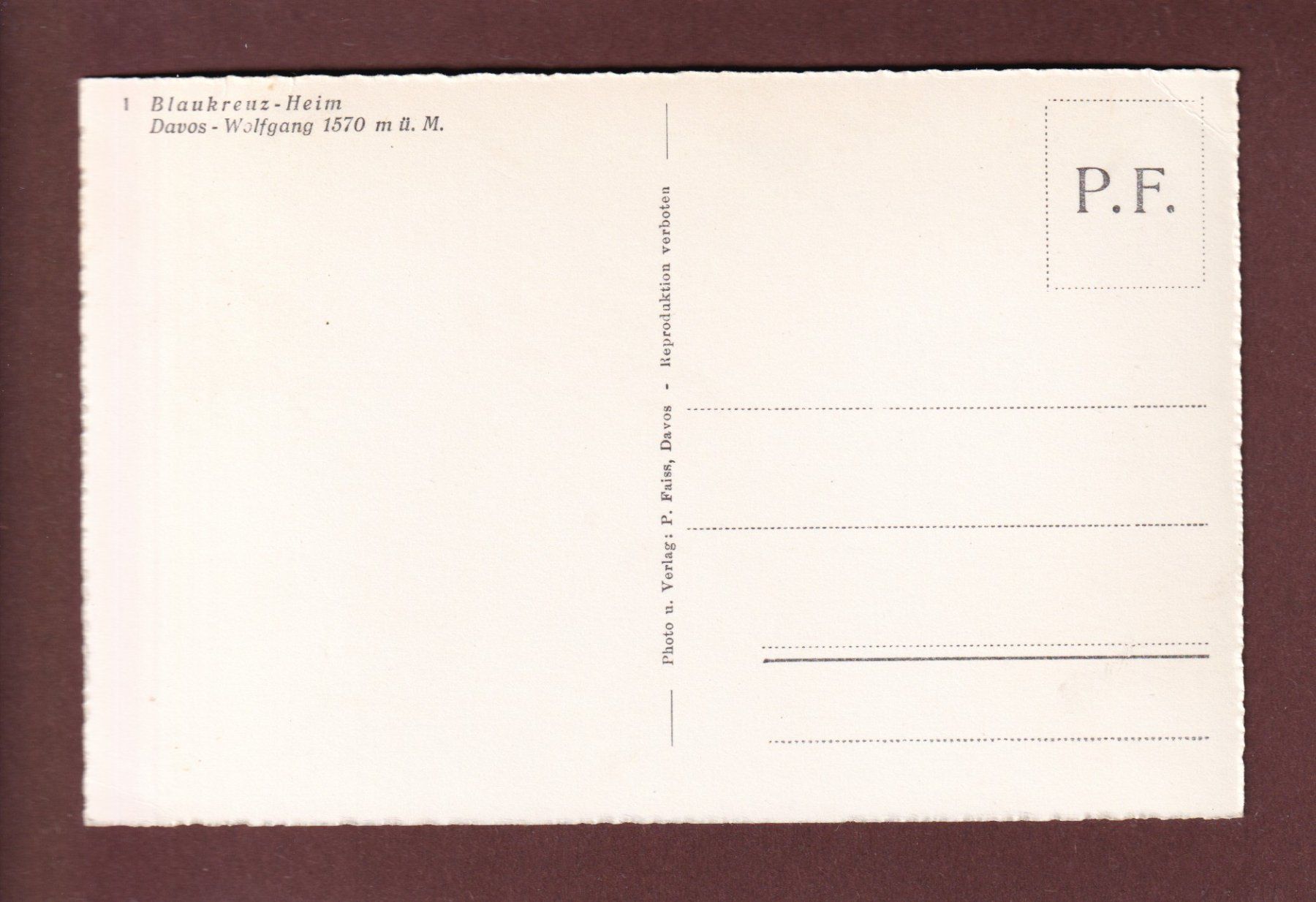 Cartoline postali: DAVOS-WOLFGANG - Blaukreuz-Heim – Usato da Pully venduto da nicecards-shop 1