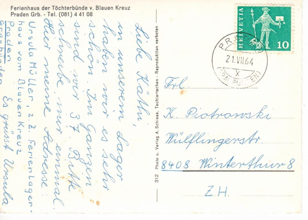 Cartoline postali: Praden GR – Usato da Wolhusen venduto da Curver9 1