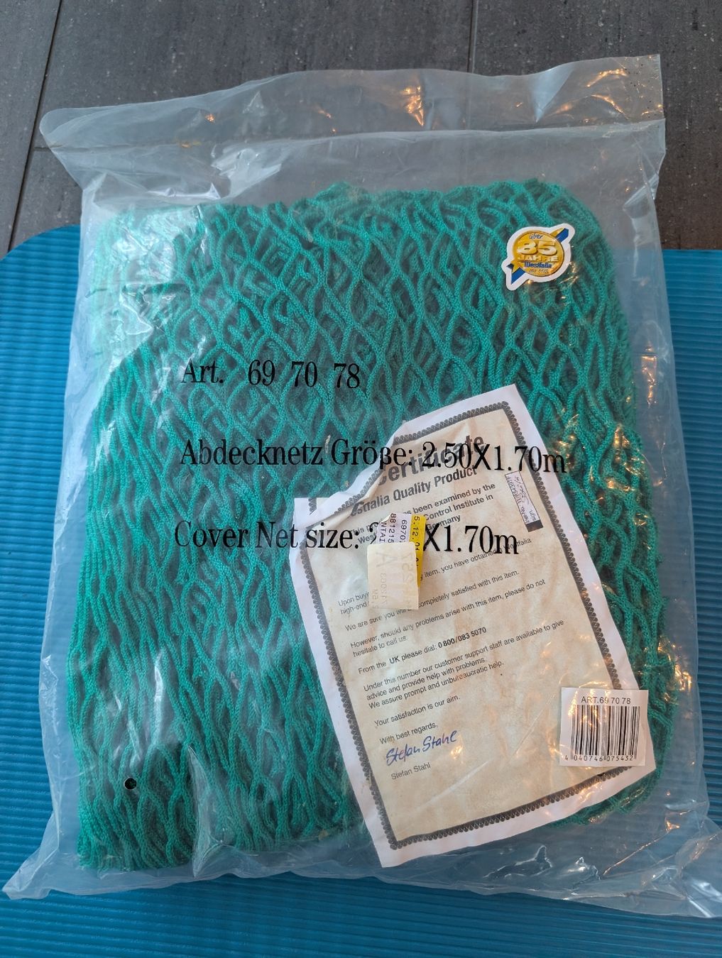 Altri accessori: Abdecknetz 1,7x2,5m Grün Neu – Nuovo e nell'imballaggio originale da Vilters venduto da tha-tha