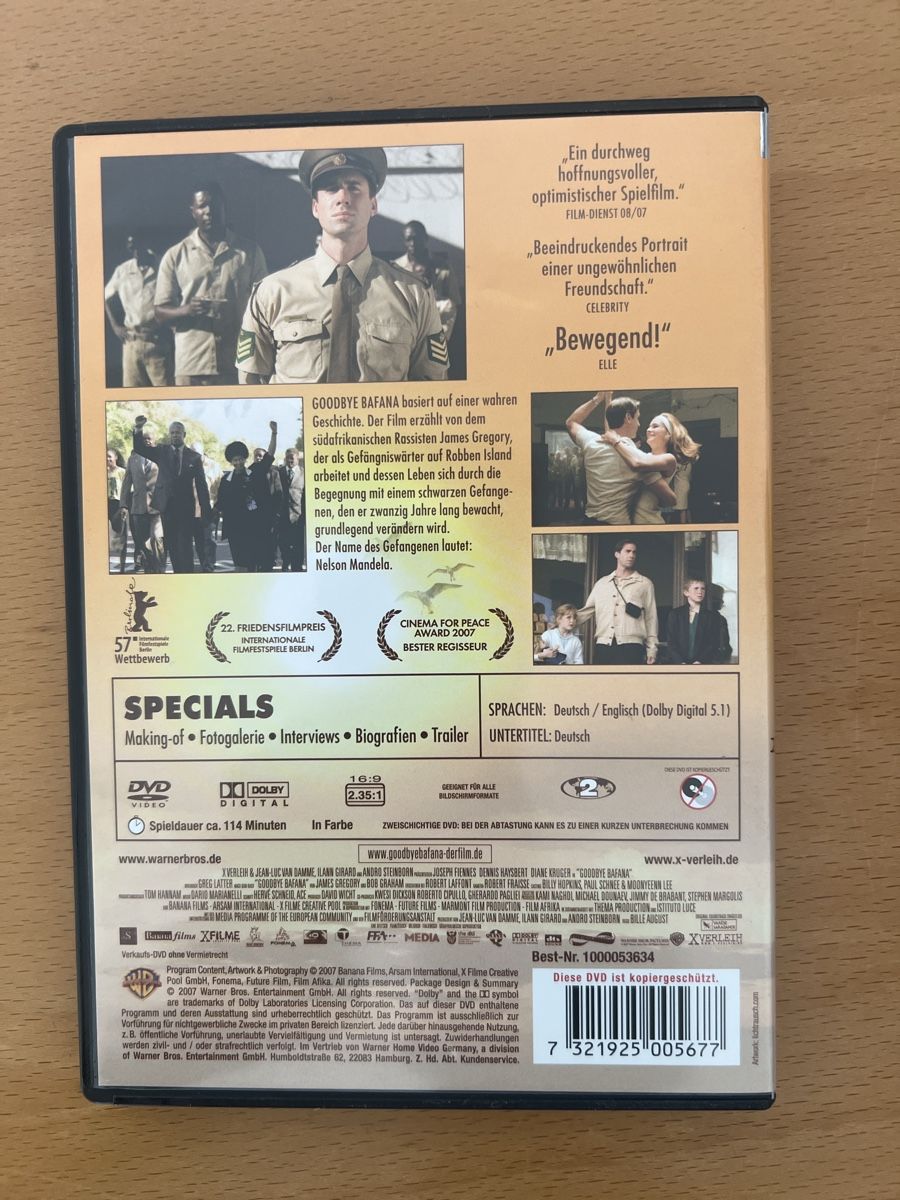 Tutti i DVDs: Goodbye Bafana DVD Edition – Usato da windisch venduto da meisterkingremo 1