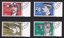 1977 Porträts IV Flugpioniere ZNr. 582-585, ET-gest. ʘ, KP 4