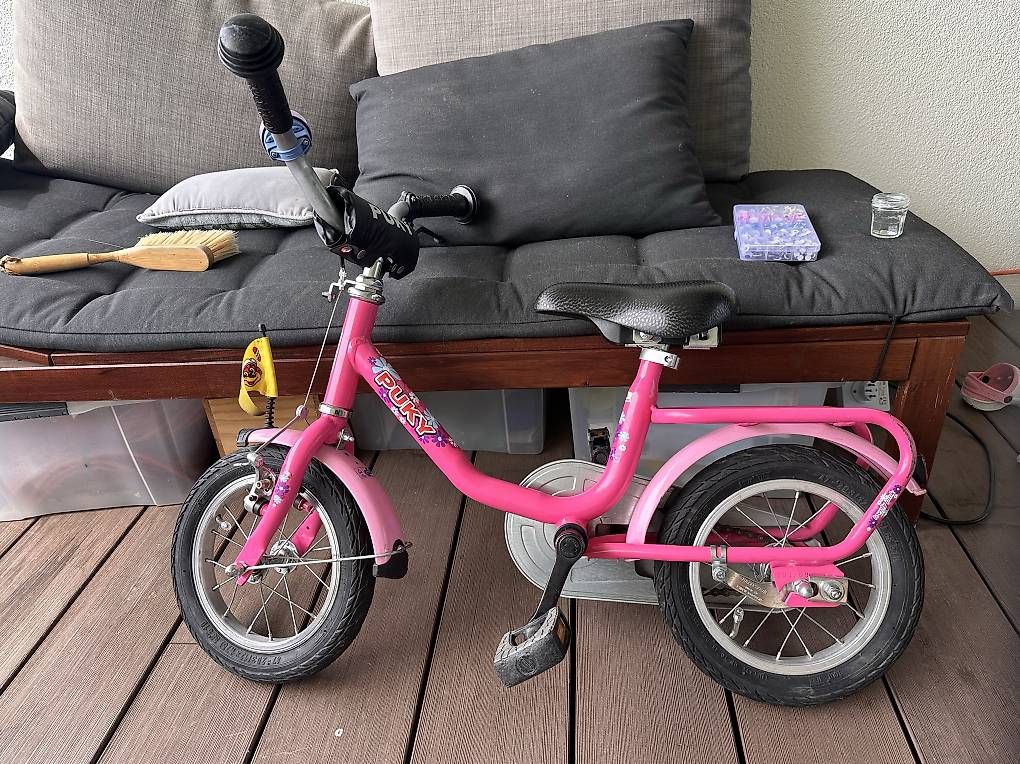 Velos: Puky Mädchenvelo 12" mit optionaler Stossstange – Gebraucht aus Hinterkappelen von tclapera