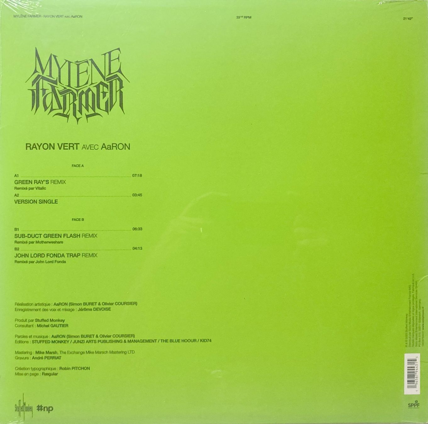 Dischi in vinile: MYLENE FARMER - RAYON VERT – Nuovo e nell'imballaggio originale da Bottens venduto da hotter-than-hell 1