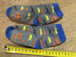 Dinosaurier Socken Gr. 23-26 grau/blau