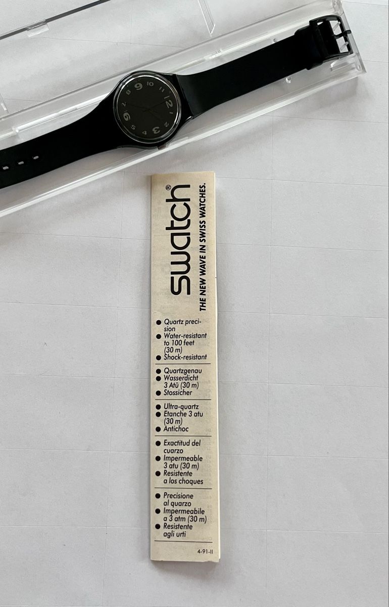 Swatch Orologi: Swatch Vintage Uhr "After Dark" 1991 – Usato da Wädenswil venduto da melleidl 3
