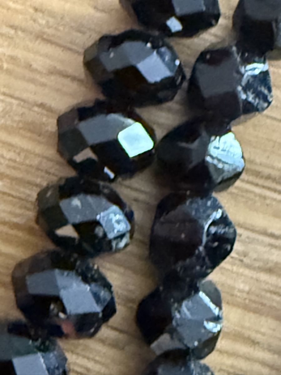 Catenine: 2 Schwarze Perlenkette Halsketten.  – Usato da Goldach venduto da Messerguru 5