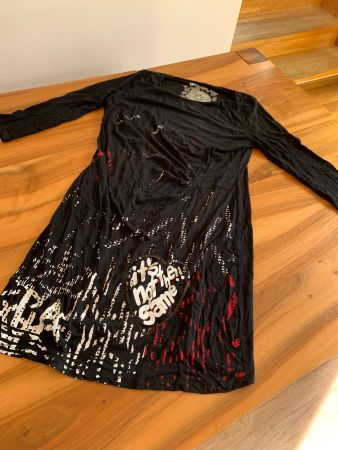 DESIGUAL lässiges Kleid schwarz mit Print, Grösse XXL