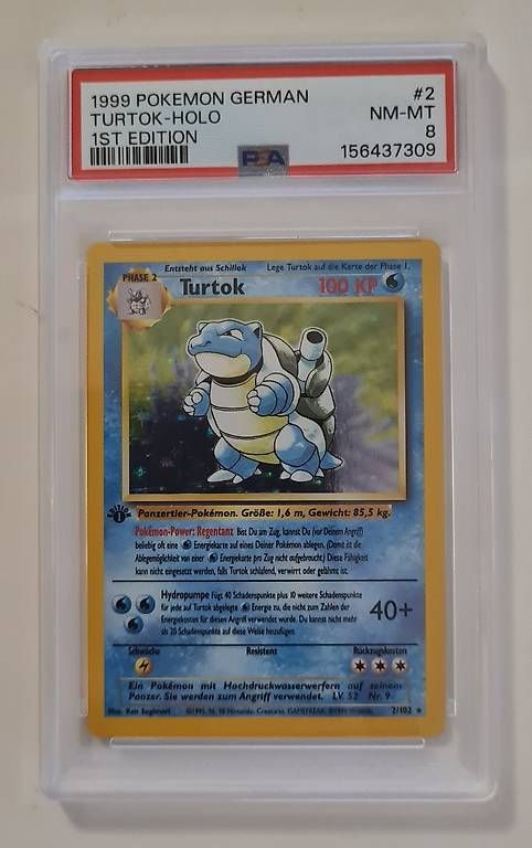 Pokémon Carte collezionabili: Pokemon Karte 1.Edition Turtok PSA 8 – Usato da Sitterdorf venduto da mat_5c6v