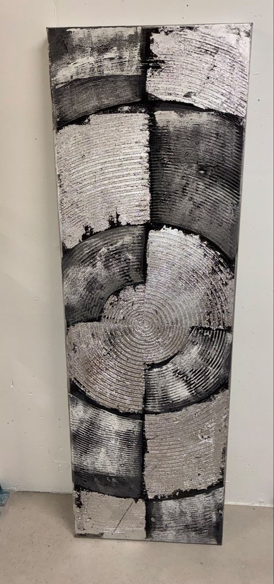 Tableaux: Bild abstrakt 3D Textur schwarz silber 140x45 – D'occasion à Wittenbach par Alex_SG
