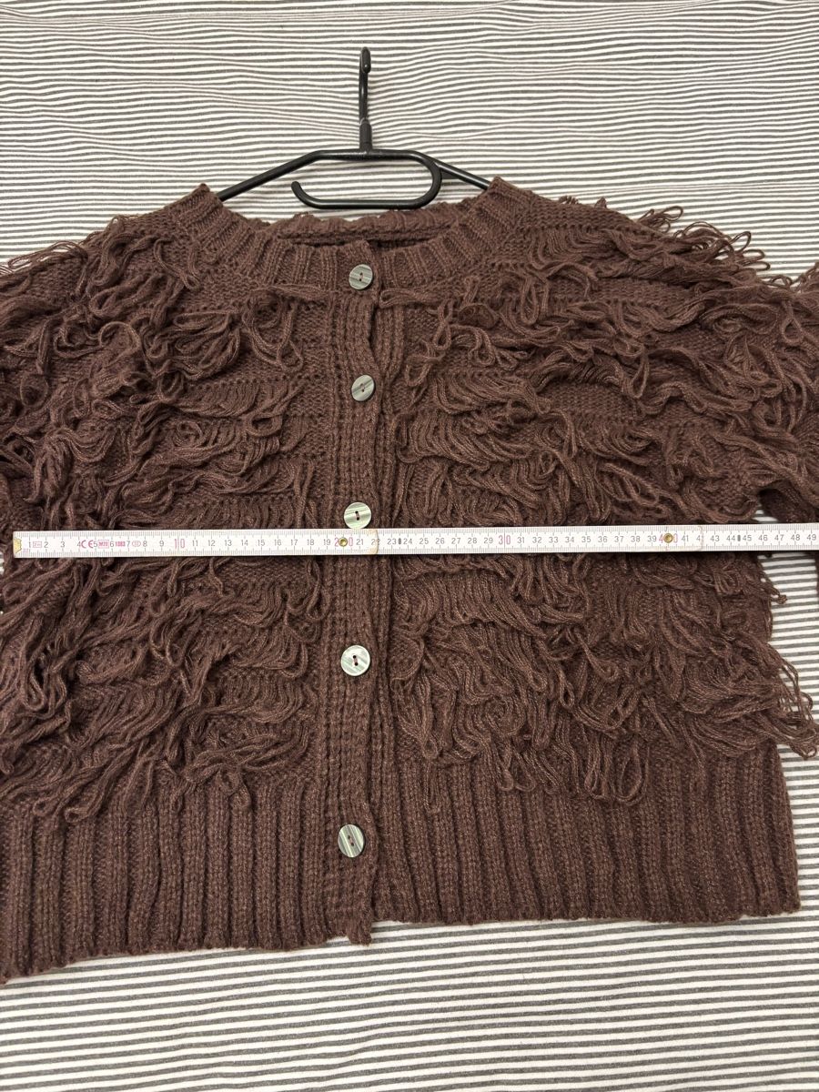 Giacche: Braune Strickjacke mit Fransen, Grösse M, Neu – Nuovo (secondo la descrizione) da Salenstein venduto da Silly...0 5