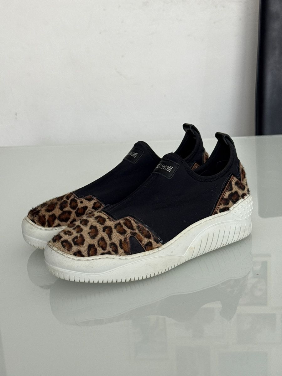Roberto Cavalli Scarpe da donna: Just Cavalli Leopard Print Sneakers, Slip-on Style – Usato da Thalwil venduto da perulina 1