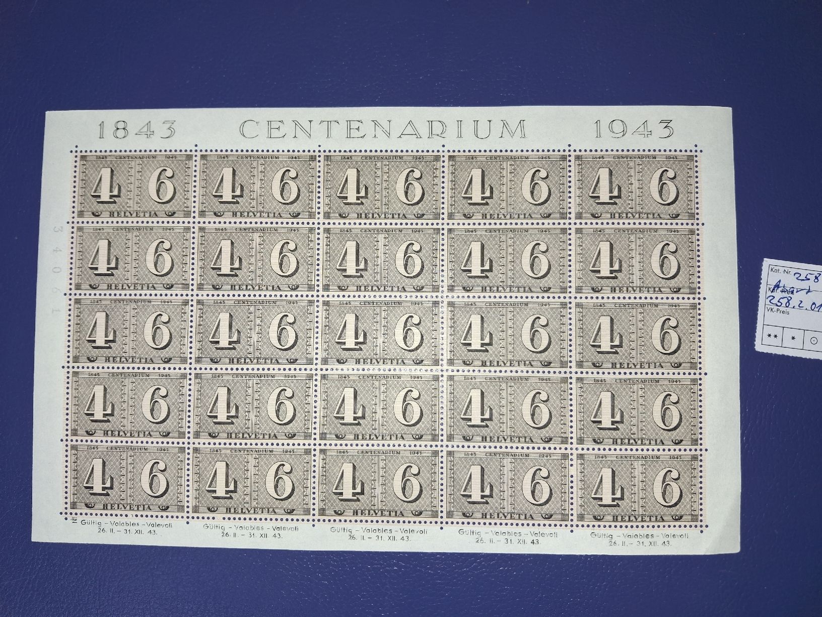 Bogenschiessen: Zierbogen 100 Jahre schweizerische Postmarken – Neu (gemäss Beschreibung) aus Aadorf von Greg19