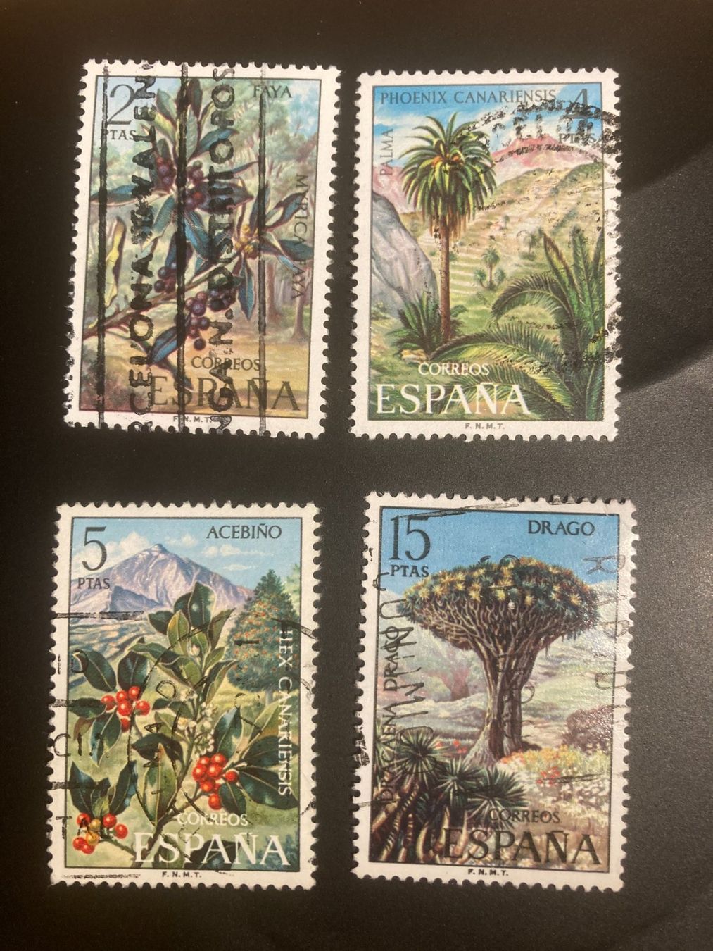 Tutti i francobolli: Spanien 1973 Satz Pflanzen gestempelt – Usato da Liestal venduto da schnueps